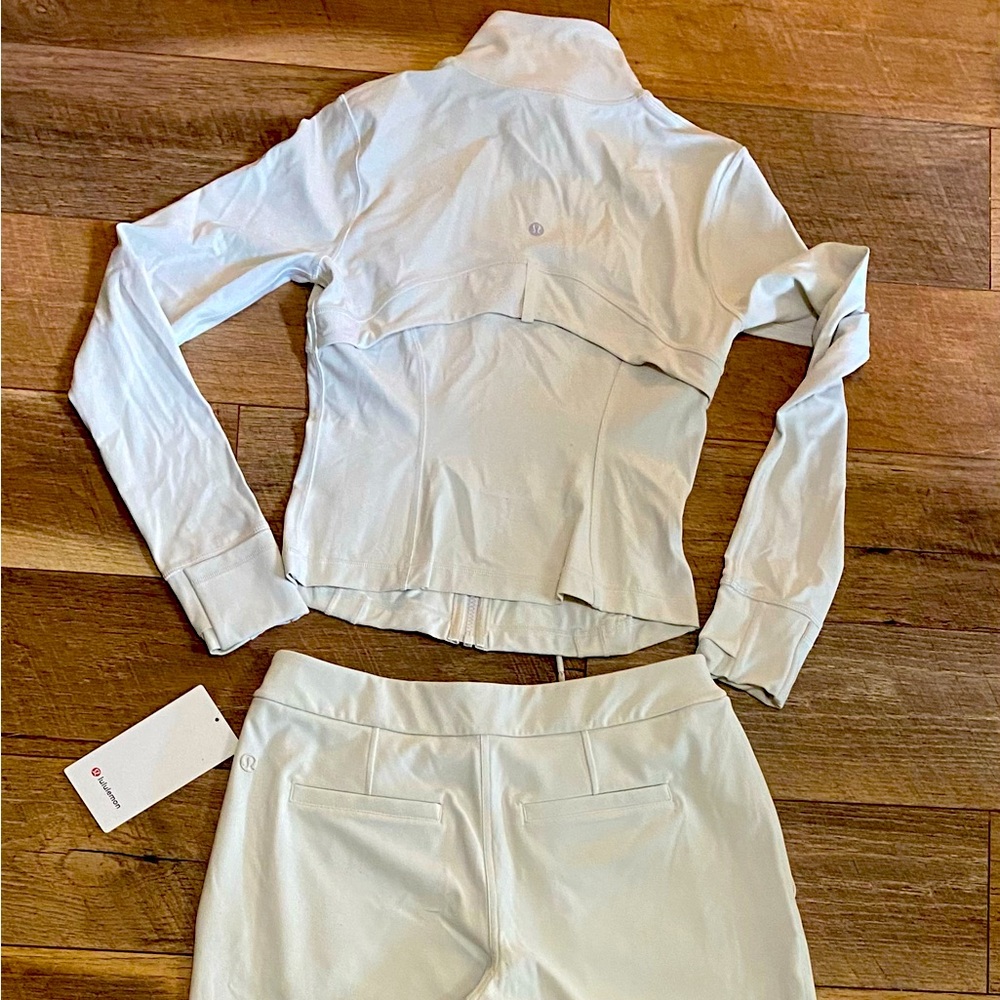 Lululemon pant jacket set pants NWT jacket gently used pants size M jacket sz6